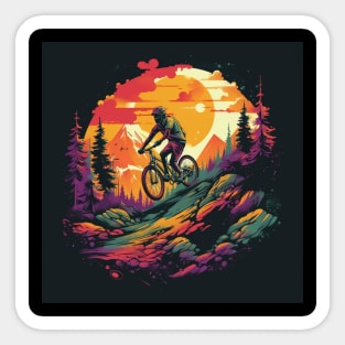 Mountain Biker Sticker